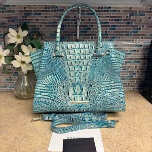 Brahmin Priscilla Mineral Blue purse